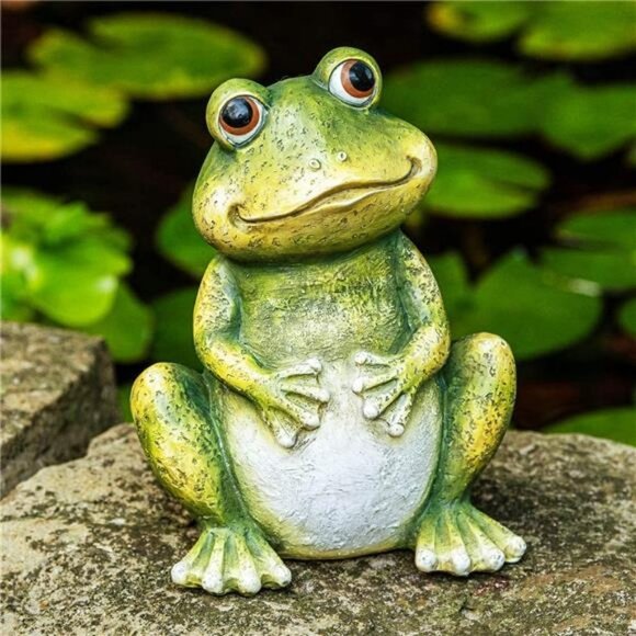Frog Statue - This Adorable Frog Will Watch Over Your Garden - Picture 3 of 3